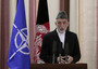 Afghan President Hamid Karzai speaks during a ceremony at military academy on the outskirts of Kabul, on Tuesday.