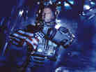 Actor Bruce Willis appears on the surface of an asteroid in a scene from the movie Armageddon. Actor Bruce Willis appears on the surface of an asteroid in a scene from the movie Armageddon.