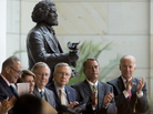 Vice President Biden joined congressional leaders at the Capitol Hill dedication ceremony for a statue of abolitionist Frederick Douglass. Vice President Biden joined congressional leaders at the Capitol Hill dedication ceremony for a statue of abolitionist Frederick Douglass.