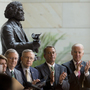 Vice President Biden joined congressional leaders at the Capitol Hill dedication ceremony for a statue of abolitionist Frederick Douglass. Vice President Biden joined congressional leaders at the Capitol Hill dedication ceremony for a statue of abolitionist Frederick Douglass.