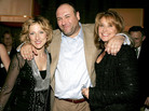 Actor James Gandolfini has died while on a trip to Italy. He's seen here with Sopranos co-stars Edie Falco, left, and Lorraine Bracco. Actor James Gandolfini has died while on a trip to Italy. He's seen here with Sopranos co-stars Edie Falco, left, and Lorraine Bracco.