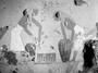 Detail from a painting found on the walls of a 4,000-year-old tomb in Luxor, Egypt, that depicts bread making.