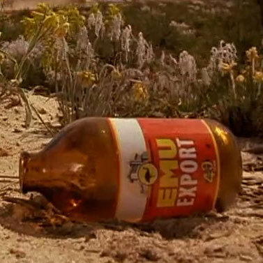 Emu beer bottle
