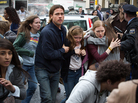Brad Pitt is Gerry Lane, Abigail Hargrove is Rachel Lane, and Mireille Enos is Karin Lane in World War Z. Brad Pitt is Gerry Lane, Abigail Hargrove is Rachel Lane, and Mireille Enos is Karin Lane in World War Z.