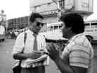 Reporter and author Alfredo Corchado covers a political rally in the border city of Ciudad Juarez, Mexico, in 1986. Reporter and author Alfredo Corchado covers a political rally in the border city of Ciudad Juarez, Mexico, in 1986.