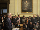 Illinois Gov. Pat Quinn speaks with reporters at the Capitol in 2011 after signing legislation abolishing the death penalty in the state. Illinois Gov. Pat Quinn speaks with reporters at the Capitol in 2011 after signing legislation abolishing the death penalty in the state.