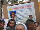 Immigrant advocates use an image of New Mexico Gov. Susana Martinez on a mock state driver's license during a 2012 rally in Santa Fe, N.M., to protest her proposal to repeal a state law that allows undocumented immigrants to obtain driver's licenses. Immigrant advocates use an image of New Mexico Gov. Susana Martinez on a mock state driver's license during a 2012 rally in Santa Fe, N.M., to protest her proposal to repeal a state law that allows undocumented immigrants to obtain driver's licenses.