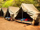 Tents at a children's summer camp. Tents at a children's summer camp.