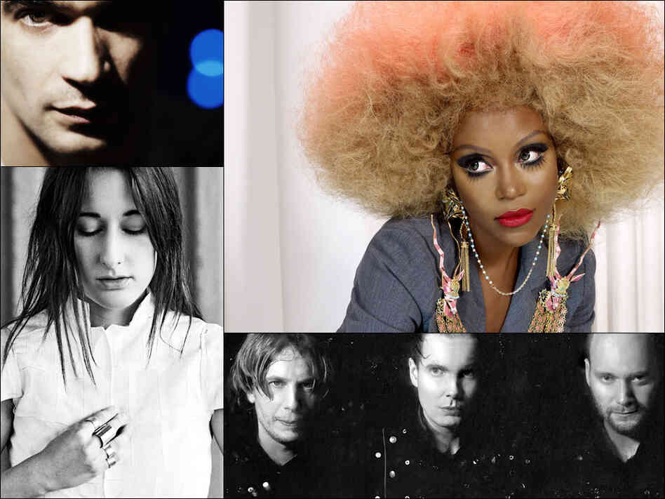 Clockwise from upper left: Jon Hopkins, Ebony Bones, Sigur Ros, Zola Jesus Clockwise from upper left: Jon Hopkins, Ebony Bones, Sigur Ros, Zola Jesus