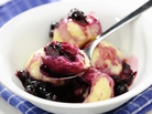 Blueberry Dumplings, a simple summer dessert that doesn't require turning on the oven. Blueberry Dumplings, a simple summer dessert that doesn't require turning on the oven.