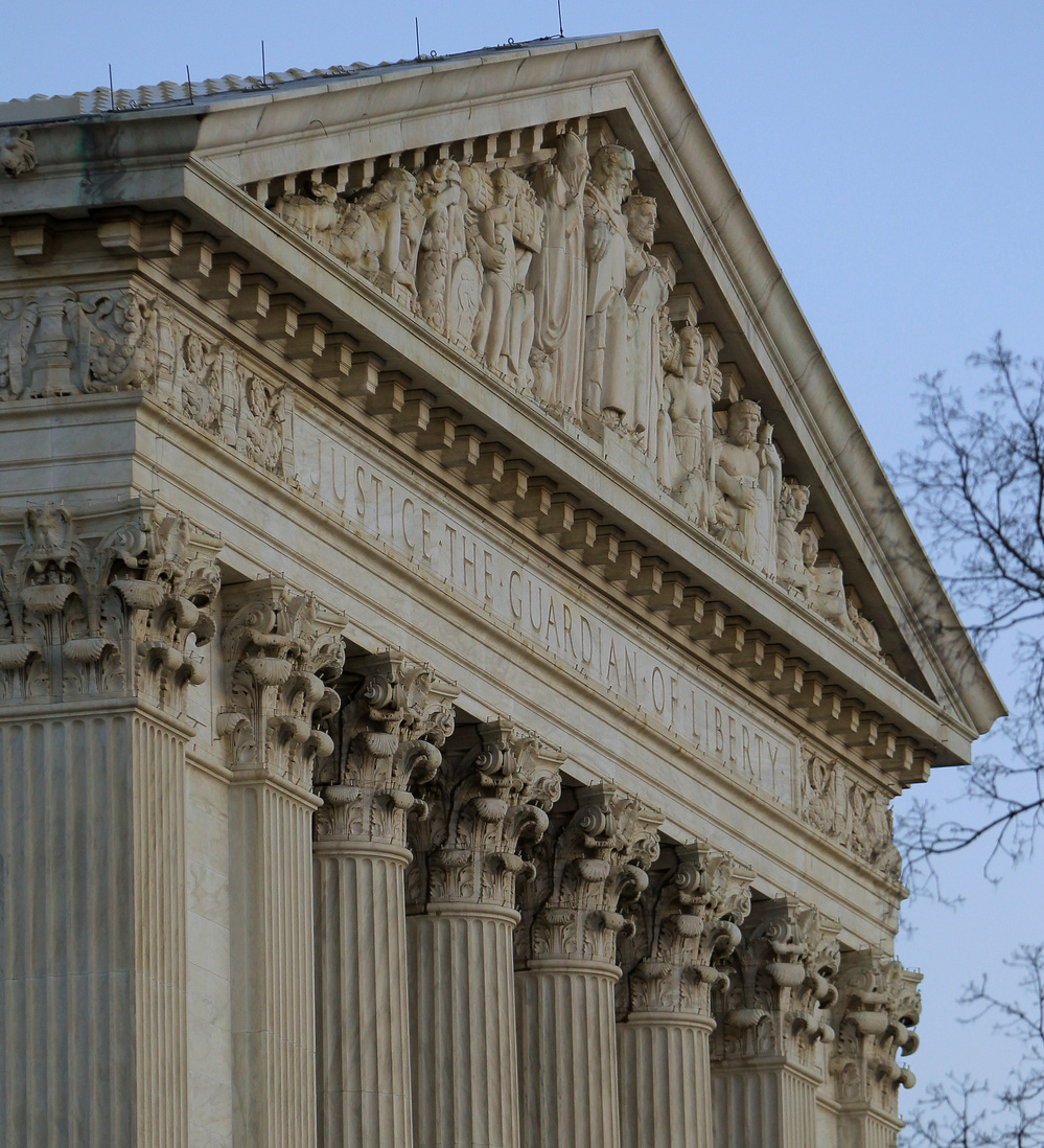 The U.S. Supreme Court building. The U.S. Supreme Court building.