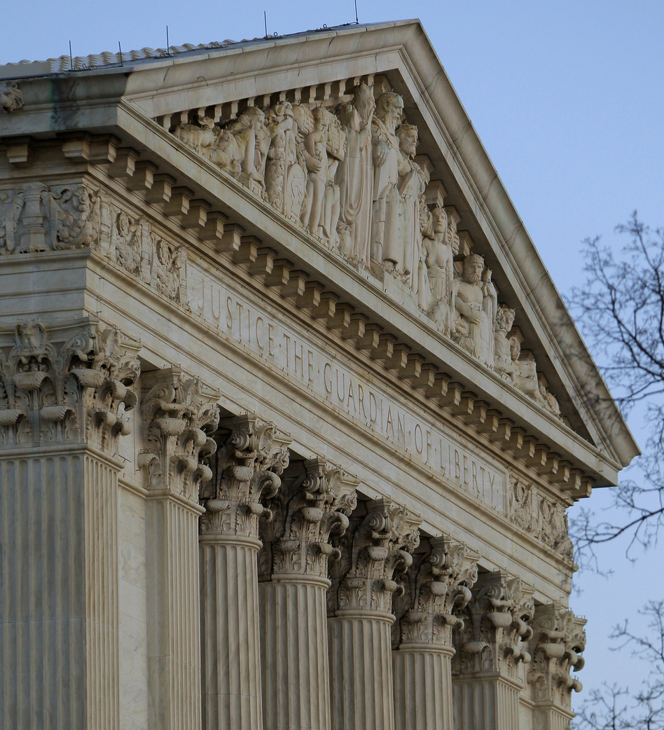 The U.S. Supreme Court building. The U.S. Supreme Court building.