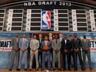 The top prospects in the NBA's 2013 draft include Nerlens Noel of Kentucky, Victor Oladipo of Indiana, Otto Porter of Georgetown, Alex Len of Maryland, Ben McLemore of Kansas, Trey Burke (front row C) of Michigan, Anthony Bennett of UNLV and Michael Carter-Williams of Syracuse. The top prospects in the NBA's 2013 draft include Nerlens Noel of Kentucky, Victor Oladipo of Indiana, Otto Porter of Georgetown, Alex Len of Maryland, Ben McLemore of Kansas, Trey Burke (front row C) of Michigan, Anthony Bennett of UNLV and Michael Carter-Williams of Syracuse.