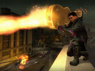 In this shot from the game Saints Row IV, it sure looks like somebody is warding off an attack with a guitar. In this shot from the game Saints Row IV, it sure looks like somebody is warding off an attack with a guitar.