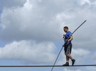 Nik Wallenda practices walking across a wire in Sarasota, Fla., last week. Nik Wallenda practices walking across a wire in Sarasota, Fla., last week.