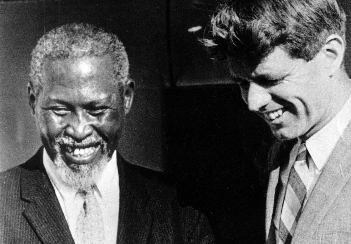 A Meeting Of Great Minds: During his 1966 visit to South Africa, Sen. Robert F. Kennedy met with anti-apartheid activist Chief Luthuli and later spoke publicly about their meeting. Because of a government ban on media coverage of Luthuli, it was the first news many had of their leader in more than five years. A Meeting Of Great Minds: During his 1966 visit to South Africa, Sen. Robert F. Kennedy met with anti-apartheid activist Chief Luthuli and later spoke publicly about their meeting. Because of a government ban on media coverage of Luthuli, it was the first news many had of their leader in more than five years.