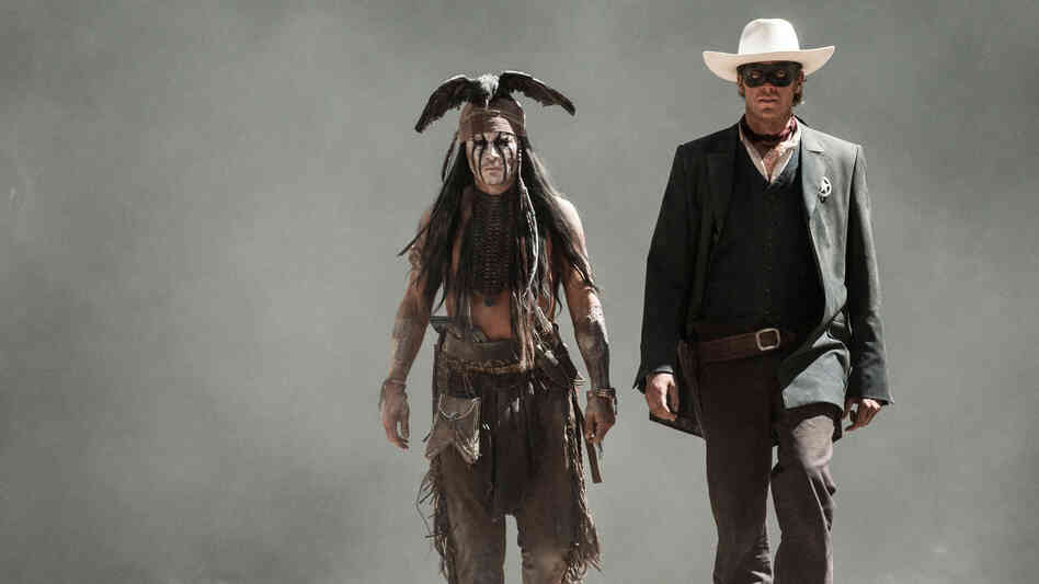 There's a backstory for just about everything in Gore Verbinski's The Lone Ranger, including what drives the title character (Armie Hammer) to don the mask — and what's up with that dead crow Tonto (Johnny Depp) wears on his head. There's a backstory for just about everything in Gore Verbinski's The Lone Ranger, including what drives the title character (Armie Hammer) to don the mask — and what's up with that dead crow Tonto (Johnny Depp) wears on his head.