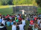 Camp Sloane director Andrew Keener, staff and campers gather for an end of the year campfire last year. Camp Sloane director Andrew Keener, staff and campers gather for an end of the year campfire last year.