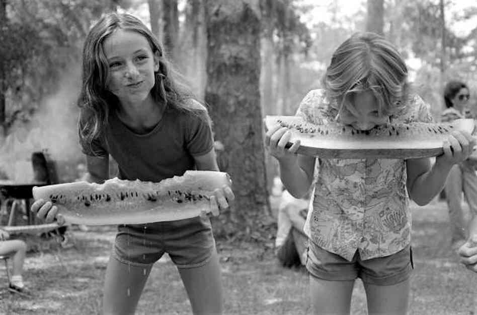 Watermelon-eating contest, White Springs, Fla., July 4, 1983 Watermelon-eating contest, White Springs, Fla., July 4, 1983