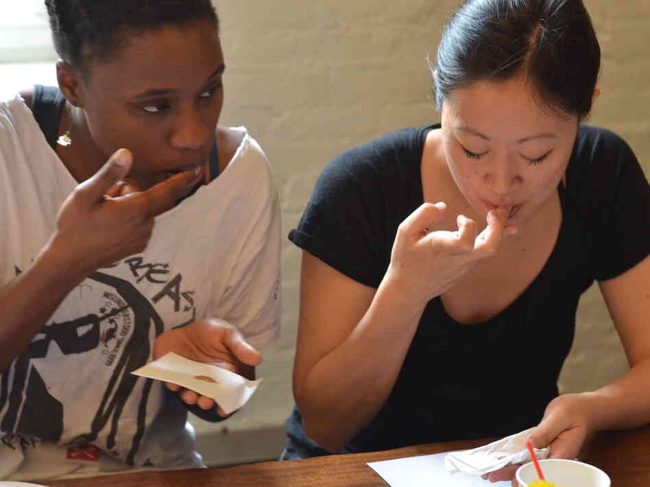People were invited to sample each spice and take a guess on which borough it was supposed to represent. People were invited to sample each spice and take a guess on which borough it was supposed to represent.