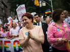 Mayoral candidate Christine Quinn marches in the New York Gay Pride Parade on June 30. Mayoral candidate Christine Quinn marches in the New York Gay Pride Parade on June 30.