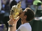 Andy Murray broke Britain's more than seven-decade men's title drought Sunday, beating top seed Novak Djokovic in straight sets. Andy Murray broke Britain's more than seven-decade men's title drought Sunday, beating top seed Novak Djokovic in straight sets.