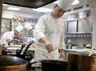 We're guessing microwavable, premade meals are not an issue in this kitchen, at the three-Michelin-star restaurant L'Auberge du Pont de Collonges near Lyon, France. We're guessing microwavable, premade meals are not an issue in this kitchen, at the three-Michelin-star restaurant L'Auberge du Pont de Collonges near Lyon, France.