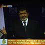 In an image from a video broadcast on Egyptian state TV, President Mohammed Morsi addresses the nation on July 2 — his final speech before the military deposed him. In an image from a video broadcast on Egyptian state TV, President Mohammed Morsi addresses the nation on July 2 — his final speech before the military deposed him.