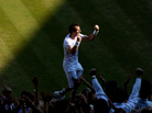 Britain's Andy Murray celebrates after defeating Novak Djokovic of Serbia at Wimbledon on Sunday in London. Murray was the first British man to win Wimbledon in 77 years. Britain's Andy Murray celebrates after defeating Novak Djokovic of Serbia at Wimbledon on Sunday in London. Murray was the first British man to win Wimbledon in 77 years.