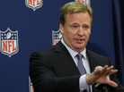 NFL Commissioner Roger Goodell speaks during a news conference at the NFL football spring meetings in Boston two months ago. Can he save our American sport from becoming a gladiator game? NFL Commissioner Roger Goodell speaks during a news conference at the NFL football spring meetings in Boston two months ago. Can he save our American sport from becoming a gladiator game?
