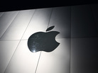 The Apple logo. The Apple logo.