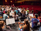 Conductor Valery Gergiev leads the National Youth Orchestra through its first rehearsal with the maestro, at Purchase College outside New York City. Conductor Valery Gergiev leads the National Youth Orchestra through its first rehearsal with the maestro, at Purchase College outside New York City.