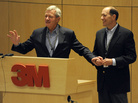 Sen. Max Baucus, D-Mont. left, and Rep. Dave Camp, R-Mich., speak about overhauling tax policy to an audience at the 3M tech company on Monday. Sen. Max Baucus, D-Mont. left, and Rep. Dave Camp, R-Mich., speak about overhauling tax policy to an audience at the 3M tech company on Monday.