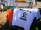 On the eve of Nelson Mandela's 95th birthday, street vendors in Pretoria, South Africa, were selling T-shirts to mark the occasion. Madiba is Mandela's tribal name. On the eve of Nelson Mandela's 95th birthday, street vendors in Pretoria, South Africa, were selling T-shirts to mark the occasion. Madiba is Mandela's tribal name.