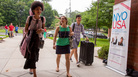 Cellist Angelique Montes, resident advisor Melissa Willams and clarinetist Tom Jeon arrive at Purchase College, State University of New York to begin their NYO-USA adventure. Cellist Angelique Montes, resident advisor Melissa Willams and clarinetist Tom Jeon arrive at Purchase College, State University of New York to begin their NYO-USA adventure.