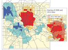 People living in affluent neighborhoods in north central Dallas were most likely to get infected in 2012. Those neighborhoods were also hit hardest in the 2006 outbreak. People living in affluent neighborhoods in north central Dallas were most likely to get infected in 2012. Those neighborhoods were also hit hardest in the 2006 outbreak.