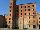The Risiera di San Sabba in Trieste was used during World War II as the only death camp on Italian soil. In the building's courtyard, the outline on the brick wall is where the crematorium was located. The Risiera di San Sabba in Trieste was used during World War II as the only death camp on Italian soil. In the building's courtyard, the outline on the brick wall is where the crematorium was located.