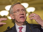 Senate Majority Leader Harry Reid, D-Nev., speaks Tuesday on Capitol Hill. After a compromise, Reid stepped back from a threat to strip the Senate GOP minority of its right to filibuster executive branch nominees. Senate Majority Leader Harry Reid, D-Nev., speaks Tuesday on Capitol Hill. After a compromise, Reid stepped back from a threat to strip the Senate GOP minority of its right to filibuster executive branch nominees.