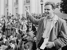 Mario Savio, shown here at a victory rally in the University of California, Berkeley's Sproul Plaza on Dec. 9, 1964, was the face of the free speech movement. Mario Savio, shown here at a victory rally in the University of California, Berkeley's Sproul Plaza on Dec. 9, 1964, was the face of the free speech movement.