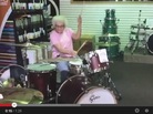 "Grandma Drummer" in action. "Grandma Drummer" in action.