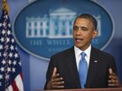 President Obama during his appearance at the White House on Friday. President Obama during his appearance at the White House on Friday.