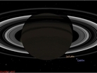 That little blue dot is how Earth will likely appear in a photo shot from a spacecraft that is studying Saturn. That little blue dot is how Earth will likely appear in a photo shot from a spacecraft that is studying Saturn.