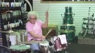 "Grandma Drummer" — Mary Hvizda — in action. "Grandma Drummer" — Mary Hvizda — in action.