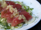 Italian-style Crudo with Basil Oil, Fennel and Lemon Italian-style Crudo with Basil Oil, Fennel and Lemon
