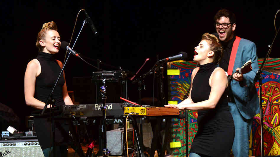Lucius perform on Mountain Stage. Lucius perform on Mountain Stage.
