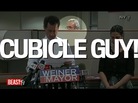 A New York radio reporter's brush with Internet fame led news outlets to set the "cubicle guy" story to music. This is a screen image from The Daily Beast's humorous take on the news. A New York radio reporter's brush with Internet fame led news outlets to set the "cubicle guy" story to music. This is a screen image from The Daily Beast's humorous take on the news.