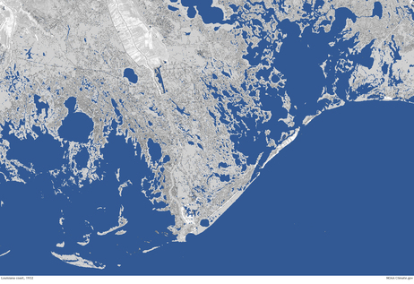 Louisiana coastline, 1932