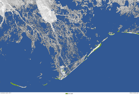 Louisiana coastline, 2011