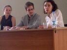 Edward Snowden, center, at Moscow's Sheremetyevo Airport on July 12. At left is WikiLeaks' Sarah Harrison. Edward Snowden, center, at Moscow's Sheremetyevo Airport on July 12. At left is WikiLeaks' Sarah Harrison.