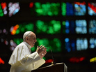 Pope Francis speaks during a gathering with Argentine youths at the Metropolitan Cathedral of Rio de Janeiro, on Thrusday. Pope Francis urged young Brazilians not to despair in the battle against corruption Thursday as he addressed their country's political problems in the wake of massive protests. Pope Francis speaks during a gathering with Argentine youths at the Metropolitan Cathedral of Rio de Janeiro, on Thrusday. Pope Francis urged young Brazilians not to despair in the battle against corruption Thursday as he addressed their country's political problems in the wake of massive protests.